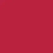 Rosso alfa color swatch, glossy matte lacquered finish, deep saturated red, uniform tone, even lighting, digital graphic presentation.